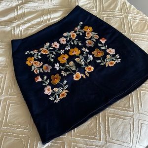 Francesca Floral Embroidered Mini Skirt